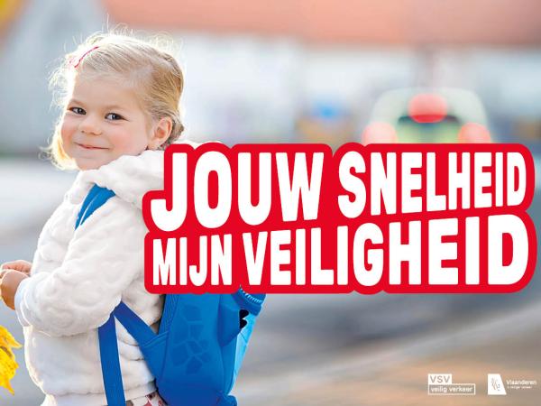 Campagnebeeld veilig verkeer met kind